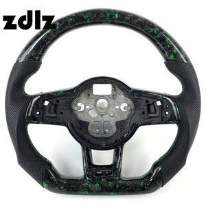 Volante in fibra di carbonio forgiato su misura per Volkswagen <span class=keywords><strong>Golf</strong></span> <span class=keywords><strong>7</strong></span> MK7 Mk7.5 GTI <span class=keywords><strong>accessori</strong></span> interni auto - Product Image 1