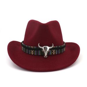 Sombrero de vaquero de ala ancha para hombre, sombrero de cubo, sombrero Fedora mexicano, sombreros Fedora de fieltro de <span class=keywords><strong>lana</strong></span> - Product Image 4