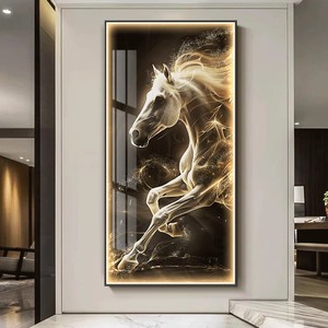 Lối vào trang trí nhà sang trọng Đèn Led ngựa cao cấp pha lê sứ kim cương trang trí hiện đại LED tường nghệ thuật vẽ tranh - Product Image 6