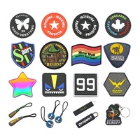 Étiquettes en silicone souple PVC 3D personnalisées avec logo de marque, gaufrées, écologiques, avec forme, couleur et taille personnalisées pour vêtements
