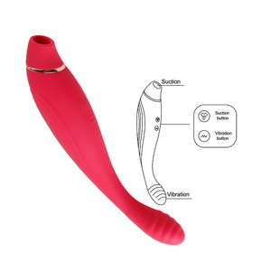 Saugvibrator 2 in 1 Wiederaufladbarer Vibrator für Frauen Silikon Sexspielzeug Masturbationshilfen - Product Image 4