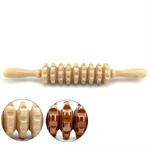 Rodillo de masaje de Fascia de madera Manual, puntos de activación para Fascia, celulitis, músculo, Abdomen, terapia corporal, herramienta de alivio, madera Natural - Product Image 4