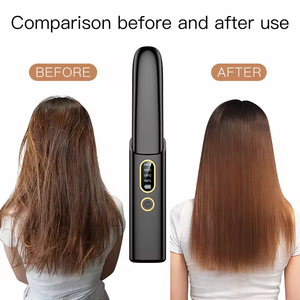 เครื่องหนีบผมไร้สายแบบพกพา TAHATH พร้อมโลโก้สั่งทำได้ ชาร์จไฟผ่าน USB หน้าจอ LCD ใช้พลังงานแบตเตอรี่ สำหรับใช้ในครัวเรือน - Product Image 6