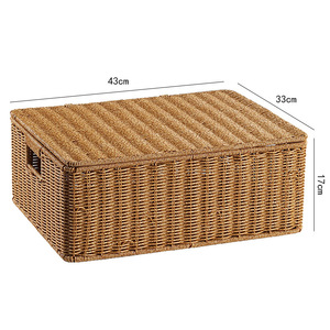 Clothing Organizer Woven Storage Box Rectangle Imitation Rattan Household Organizer Box Nordic Style Bedroom Storage - Product Image 5
