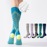 Bas de compression unisexes, chaussettes de compression professionnelles, adaptées à la course à pied, au cyclisme, à la randonnée et aux longues périodes debout