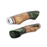 Manche de couteau japonais octogonal en bois de burl stabilisé et résine hybride, manches de remplacement pour couteaux de cuisine Gyuto Santoku