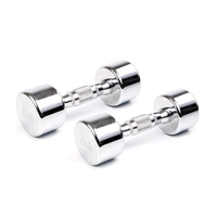 Ensemble d'haltères de musculation en acier chromé durable de 80 lb, antidérapant, pour usage domestique et commercial, unisexe, logo personnalisé disponible