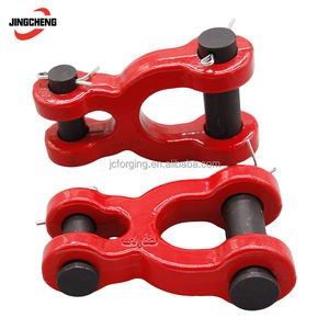 Maillon en acier forgé allié |   Connecteur de levage à fourche en acier thermolaqué rouge - Product Image 5