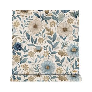 Creation Of Time And Space Peel Stick Wallpaper Floral Blue Moisture Proof Self Adhesive Wall Sticker For Home Decor - Product Image 5