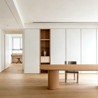 Meuble de rangement ouvert moderne et minimaliste en acier inoxydable blanc, armoire autoportante, robinet d'évier, charnière modulaire écologique