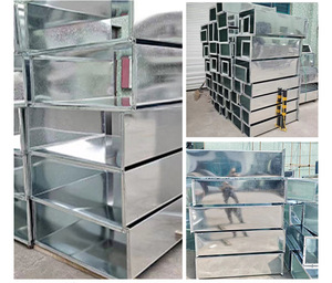 Mạ kẽm/Thép không gỉ hình chữ nhật ống dẫn khí hàn ống dẫn khí cho hệ thống HVAC có thể được tùy chỉnh - Product Image 5