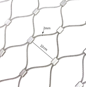 Flexible Stainless Steel Open Ferrule Rope Mesh Net Zoo Aviary Mesh For <strong>Parrot</strong> - Product Image 2