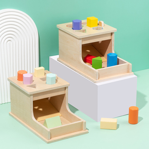 Boîte de permanence d'objet Montessori avec six blocs, jouet à balles en bois, jouets Montessori pour bébé, nourrisson, tout-petit - Product Image 3