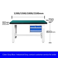 Banc de travail ESD électrique, profil en aluminium robuste, banc de réparation mobile de laboratoire avec étau pour l'école et l'hôpital