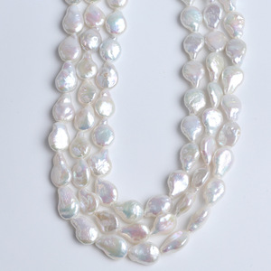 Perlas de Agua Dulce Barrocas Naturales de Zhuji, 10-11 mm, Color Blanco, para Hacer Collares y Joyería, Venta al por Mayor - Product Image 2