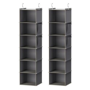 Fabric Non-woven <strong>6</strong> <strong>Shelf</strong> <strong>Hanging</strong> Closet <strong>Organizer</strong> Foldable Wardrobe Clothes Storage <strong>Shoe</strong> <strong>Organizer</strong> <strong>Hanging</strong> Bag