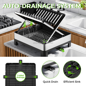 Égouttoir à vaisselle pliable en acier inoxydable WIREKING pour cuisine, à poser sur l'évier - Product Image 2