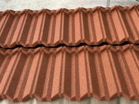 Matériaux de toiture de haute qualité, forme plate classique, couleur marron automnal, pour maison préfabriquée, villa, prix abordable