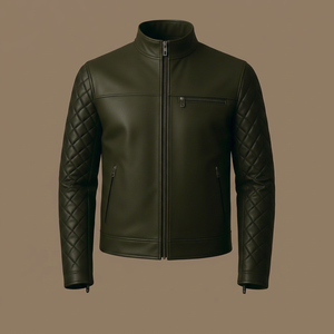 Chaqueta de Cuero para Hombre, OEM ODM, Calidad Premium, Diseño Personalizado, Cómoda, Duradera, Estilo Moderno, Bordado al por Mayor, Resistente al Viento - Product Image 1