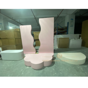 <span class=keywords><strong>Plataforma</strong></span> de Escenario Semicircular de Acrílico para Decoración de Fiestas, <span class=keywords><strong>Plataforma</strong></span> de Boda Blanca con Ondas - Product Image 5