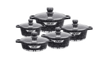 Ensemble de cuisine personnalisé en usine : Grande casserole et ustensiles en métal et verre – Meilleures ventes