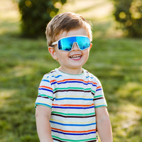 Custom Kids Sports Cycling Running Sunglasses UV400 Protection Baby Blue PC Lens Youth Baseball Biking Glasses