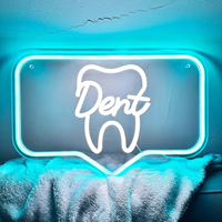 Enseigne néon LED personnalisable pour dentiste, motif dent et brosse à dents, pour décoration murale de réception de clinique dentaire et de cabinet dentaire