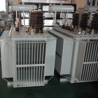 Transformateur de distribution triphasé immergé dans l'huile pour la distribution d'énergie, bobines en cuivre/aluminium haute efficacité, entrée 6kV-35kV