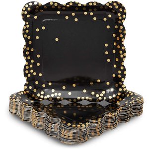 Modern 9-Inch Foil Disposable <b>Paper</b> <b>Plate</b> Pack Hot Selling Party Tableware & Decorations for Weddings & Holidays - Product Image 2