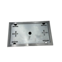 Support de plaque d'immatriculation carré court en métal antirouille, norme européenne, vente en gros