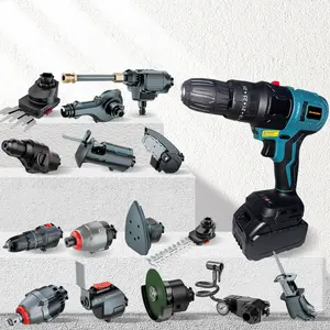 18 in 1 Impact Drill Power Tool Set All-in-One Electric Impact Wrench Brushless Lithium Battery Operated Hand Tool Sets