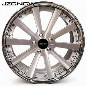 JZCNCW Llantas Forjadas de 3 Piezas con Borde Profundo de 20 22 24 26 28 30 Pulgadas, 5x114.3 5x112 75x139.7 6x139.7mm para Q7 Q8 LX GX F-150 RAM 1500 - Product Image 3
