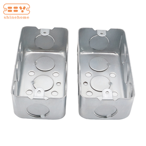 2x กล่องเหล็กชุบสังกะสี4ช่อง1-1/2 "กล่องเต้าเสียบแบบติดผนังลึก58351-1/2" - Product Image 1