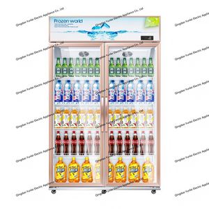 Exhibidor Refrigerador Vertical YLC-628 de Doble Puerta con Enfriamiento Directo para <span class=keywords><strong>Supermercados</strong></span>, Vitrina Refrigerada para Alimentos Frescos - Product Image 2