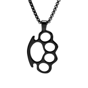 Collier à pendentif tendance en acier inoxydable 316L plaqué or pour hommes, chaîne en corde, bijoux de corps pour anniversaires - Product Image 5