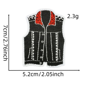 Parches Bordados Termoadhesivos con Diseño de Calavera Negra, Estilo Punk Rockero, Tema Musical de Guitarra, para Chaquetas y <span class=keywords><strong>Ropa</strong></span> - Product Image 4