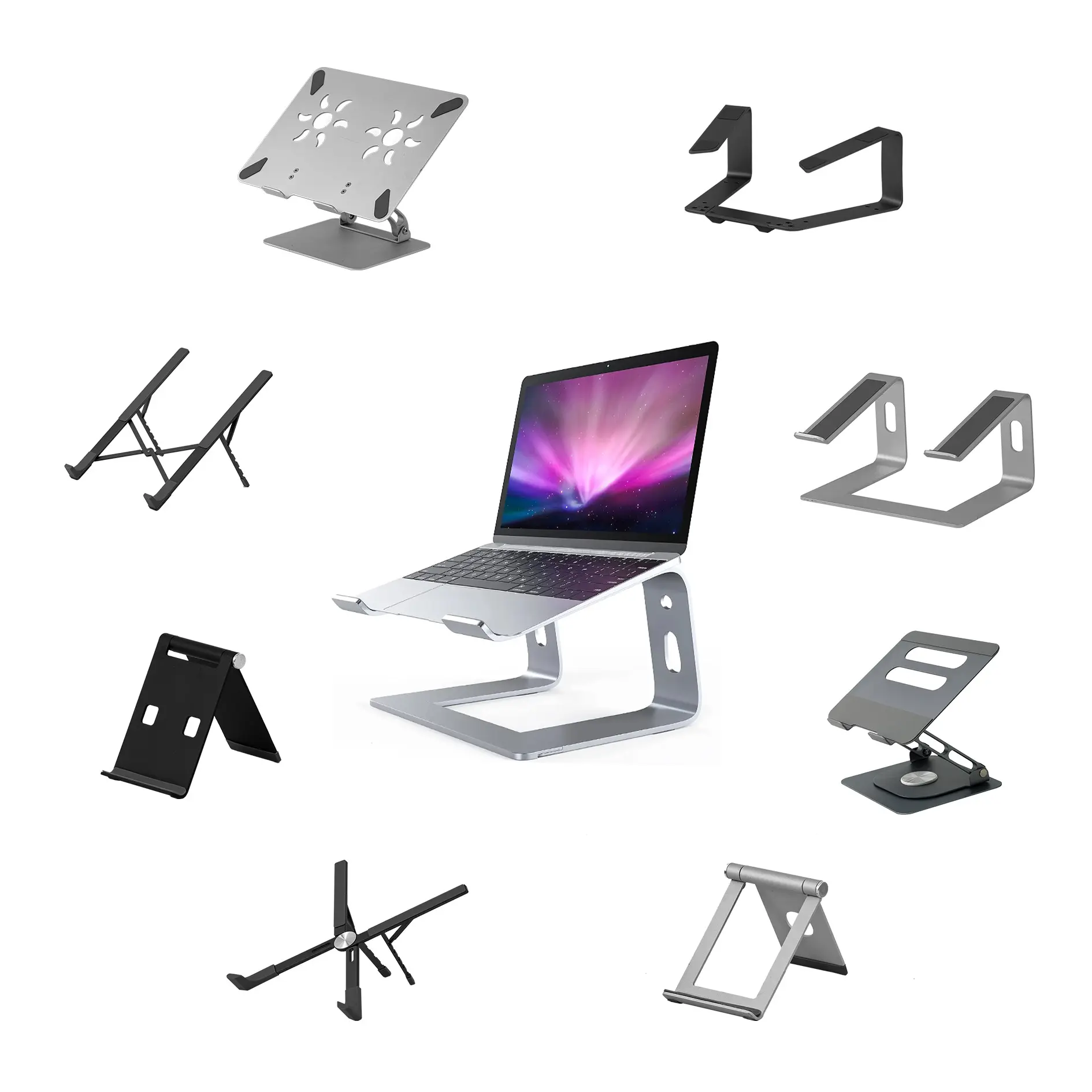 aluminum laptop stand ergonomic table stand holder notebook stand compatible with 10 to 15.6 Inches notebook holder