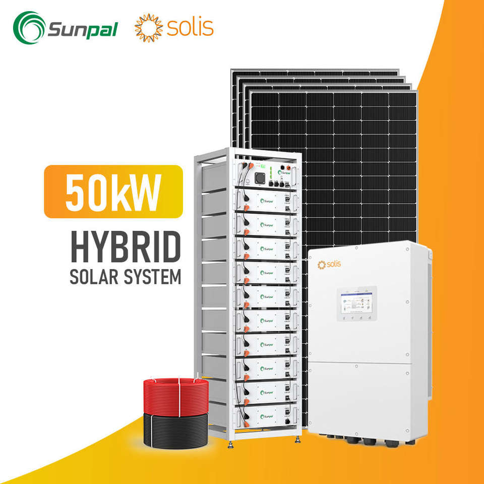Solis Hybrid Complete Solar System 50KW 100KW 200 KW Three Phase Solar ...