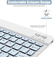 Papan Ketik Portabel Tipis Qwerty Nirkabel Bluetooth Profesional Tastiera Italiana Tastiera Untuk Tablet