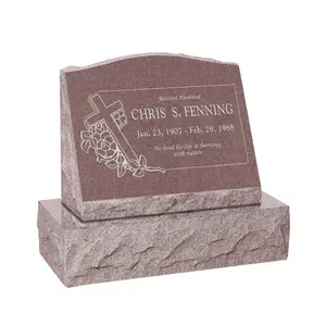 Factory Wholesale Cheapest Gravestone Black Granite Tombstone Monument Slant Headstone Unique Tombstones