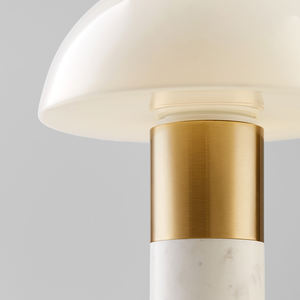 New Design Modern Led Night Light Bedside Lamps Mushroom Metal Marble Reading <b>Table</b> Lamp in the Bedroom - Product Image 5