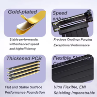 Câble Riser Splitter PCIe 5.0 X16 vers X8 X8 pour mise à niveau du stockage serveur, double connecteur Gen5, câble d'extension GPU, noyau en cuivre TPE pour PC