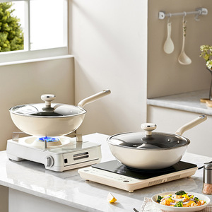Little Bear Ceramic Frying <b>Pan</b> 30Cm <b>Nonstick</b> Wok For Gas Stove - Product Image 2