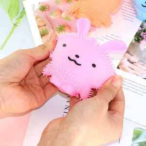 <b>LED</b> Flashing Squeeze Puffer <b>Ball</b> Rabbit <b>Led</b> Light Anti Stress Squishy Squeeze Relief Toy - Product Image 2