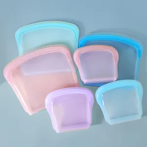 20 Models BPA Free Reusable Airtight Silicone Food Storage Bags Leak Proof Fruits Snack Soup Container Bags