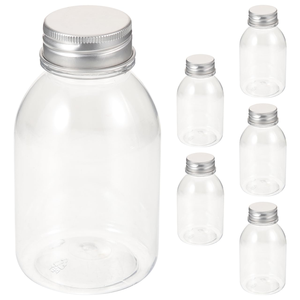 Botella de Plástico PET Vacía de 350 ml con Logotipo Personalizado, Botella de Bebidas Redonda Transparente Única, Libre de BPA, con Tapas - Product Image 1