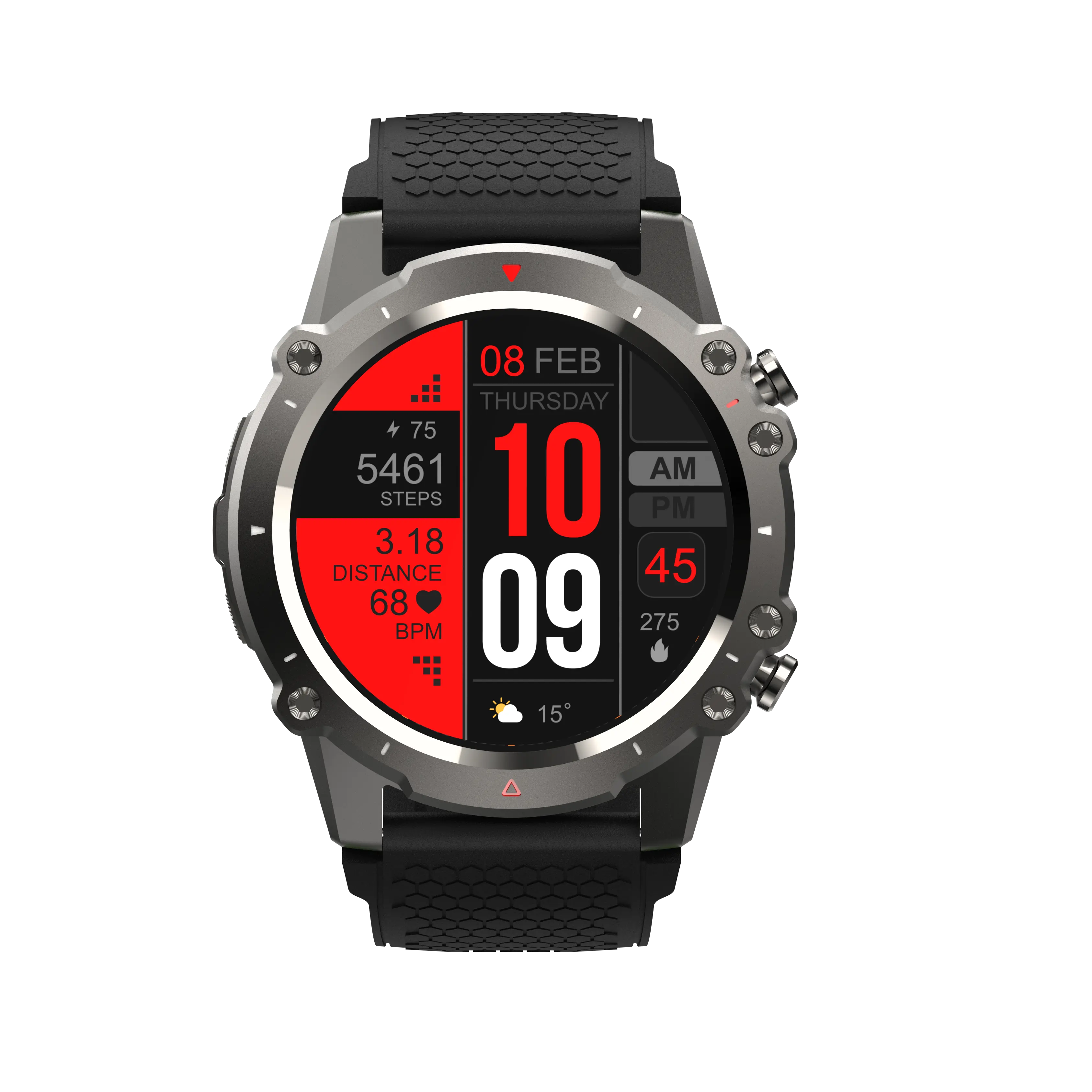 1.45inch sports smart watch 280mah smart watch DM52 with bt calling heart rate blood oxygen outside smartwatch