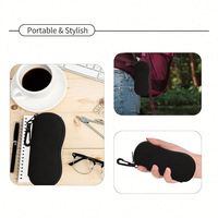Étui portable pour lunettes de soleil et de lecture en néoprène souple avec logo personnalisé, style dessin animé, pour femmes et hommes - Utilisation promotionnelle