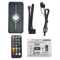 Contrôleur ARGB pour ordinateur 5V 3 broches, synchronisation des lumières, contrôle de température PWM, hub de ventilateurs de boîtier avec télécommande sans fil, en stock