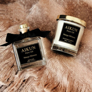 AIKUN Handmade Soy Wax <b>Reed</b> <b>Diffuser</b> Scented Candle Aromatherapy Fragrance Gift Set for Home Bedroom Living Room Custom - Product Image 1